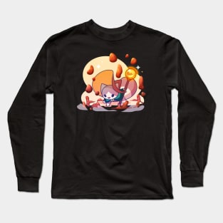 Coffee Mage Cat Long Sleeve T-Shirt